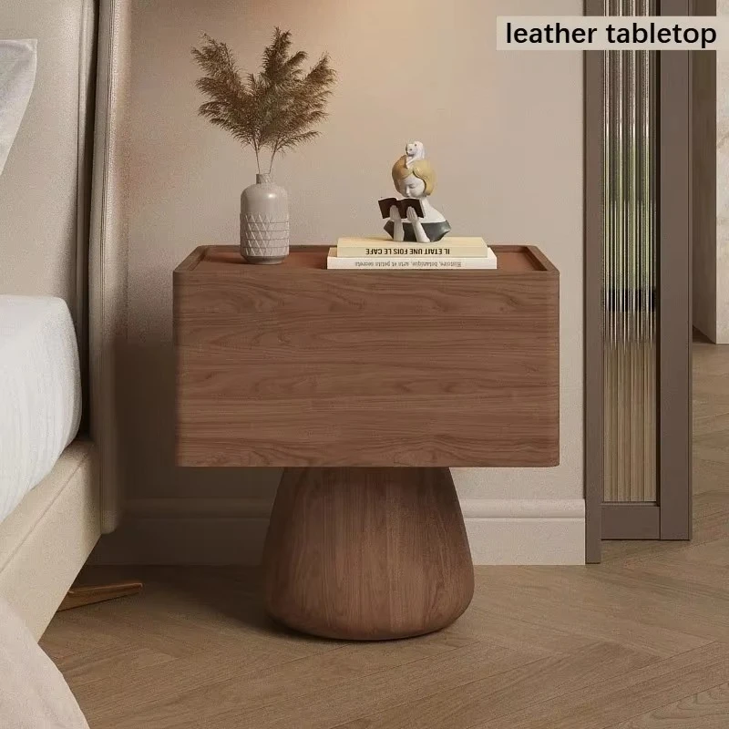 Best Selling Modern Bedside Tables Solid Wood Lockers with Three Drawers Nordic Bedside Tables Set Cream Scandinavian Minimalism