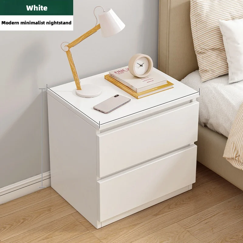 Nordic Style Wooden Bedside Table With Drawers And Storage Cabinets Easy To Assemble And Essential For Home Organization