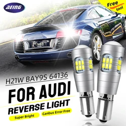 2pcs H21W LED Reverse Backup Lights Blubs BAY9S 64136 Canbus Error Free Xenon White For Audi R8 Spyder 2007-2015 Accessories