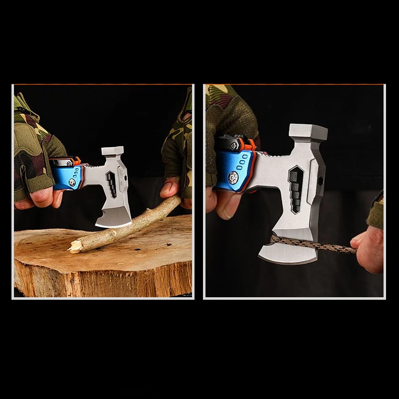 Outdoor Portable EDC Multifunctional Tactical Axe Folding Pliers Car Emergency Window Breaking Survival Tool