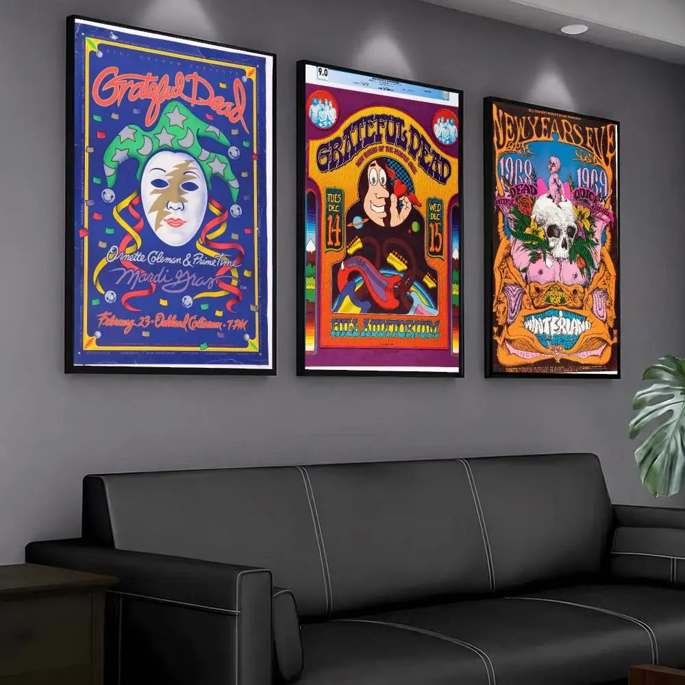band G-Grateful Dead-D Painting Calligraphy Artwork for Home Bedroom Office Wall Decoration Gift
