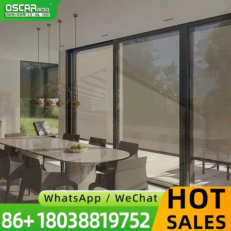 Motorized Retractable Screens Sunshade Windproof Zip Track Vertical Curtains for Patio Balcony Garden Rolling shutter