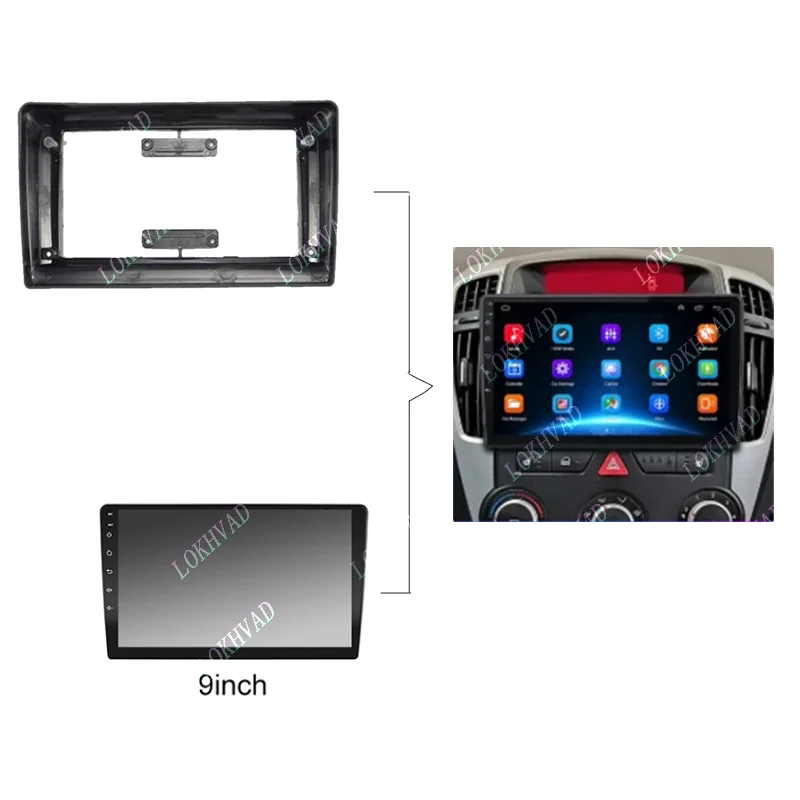لكيا Ceed 2006-2012 9 بوصة إطار السيارة فآسيا محول أندرويد راديو داش تركيب لوحة عدة #3