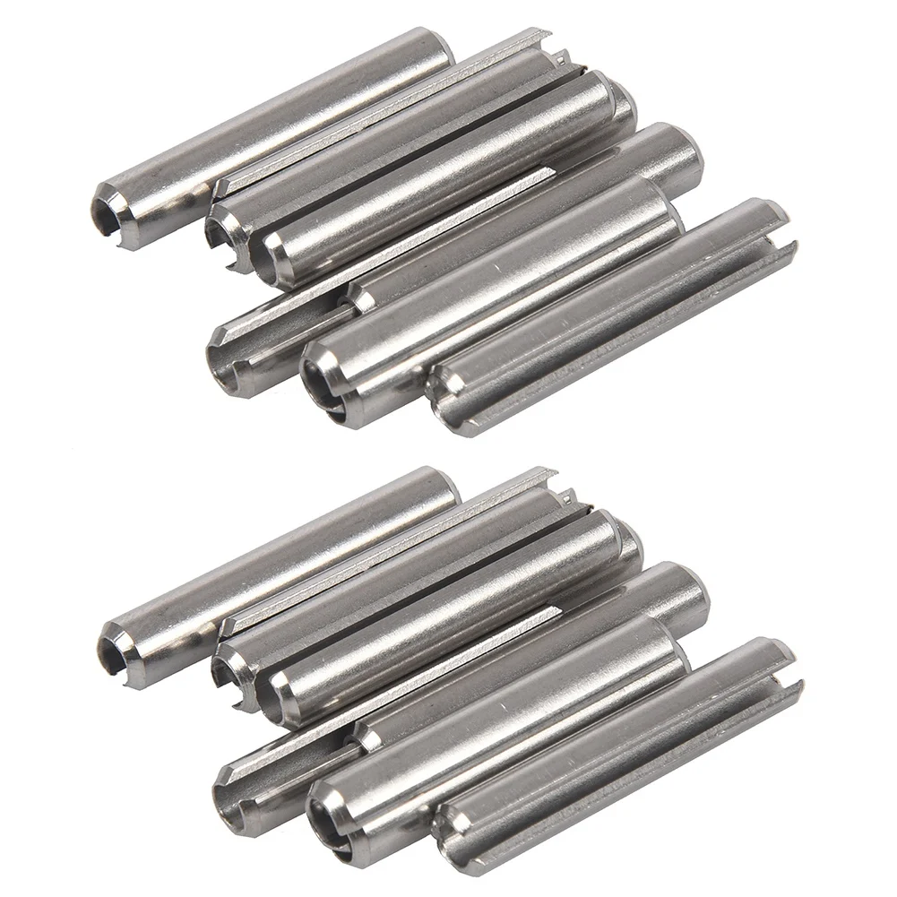 AFOURT-20Pcs M5x30mm 304 Stainless Steel Split Spring Roll Dowel Pins