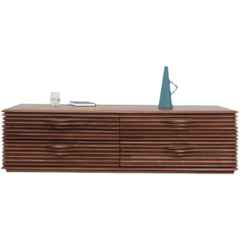 

North American black walnut all solid wood coffee table tea table Nordic creative living room log white oak storage cabinet