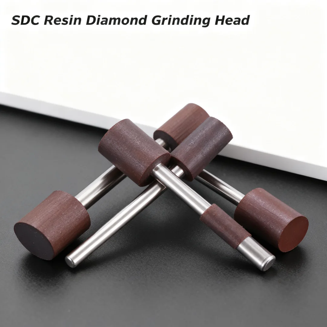 1/5pcs SDC Resin Diamond Cylindrical Grinding Head Grit150 3/6mm Shank Inner Hole Grinding Rod For Hardness Materials Polishing