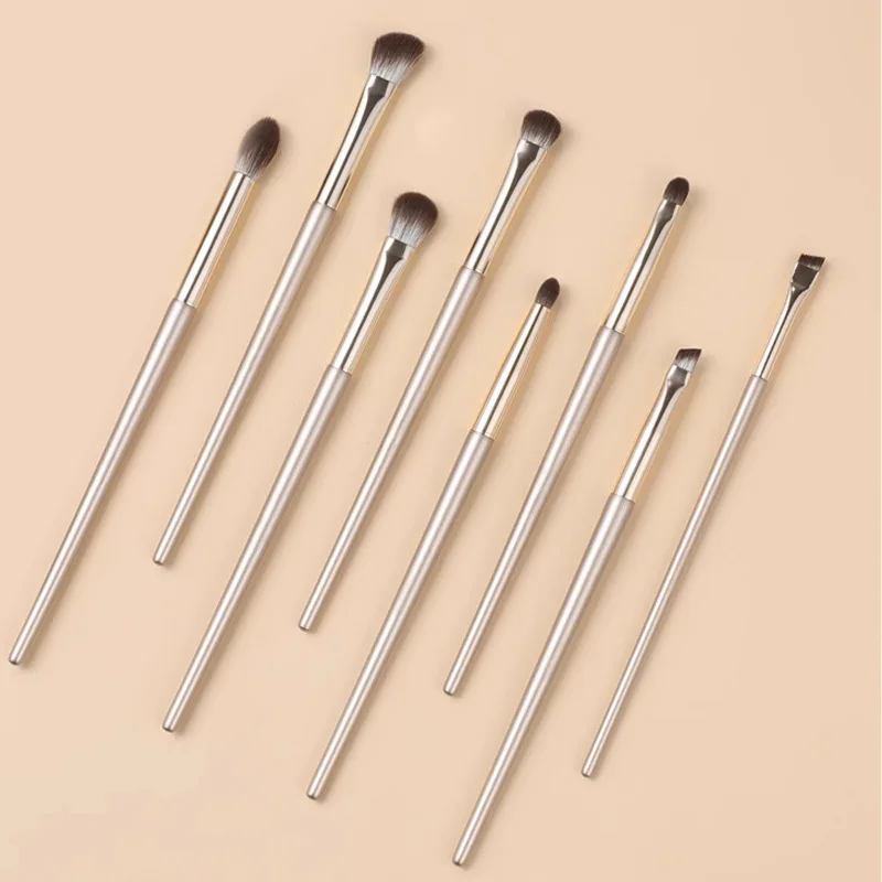 Professional Eye Makeup Brush Set Precision Eyeliner Blending Angled Brushes for Smokey Eye Travel Size Cruelty Free Kit