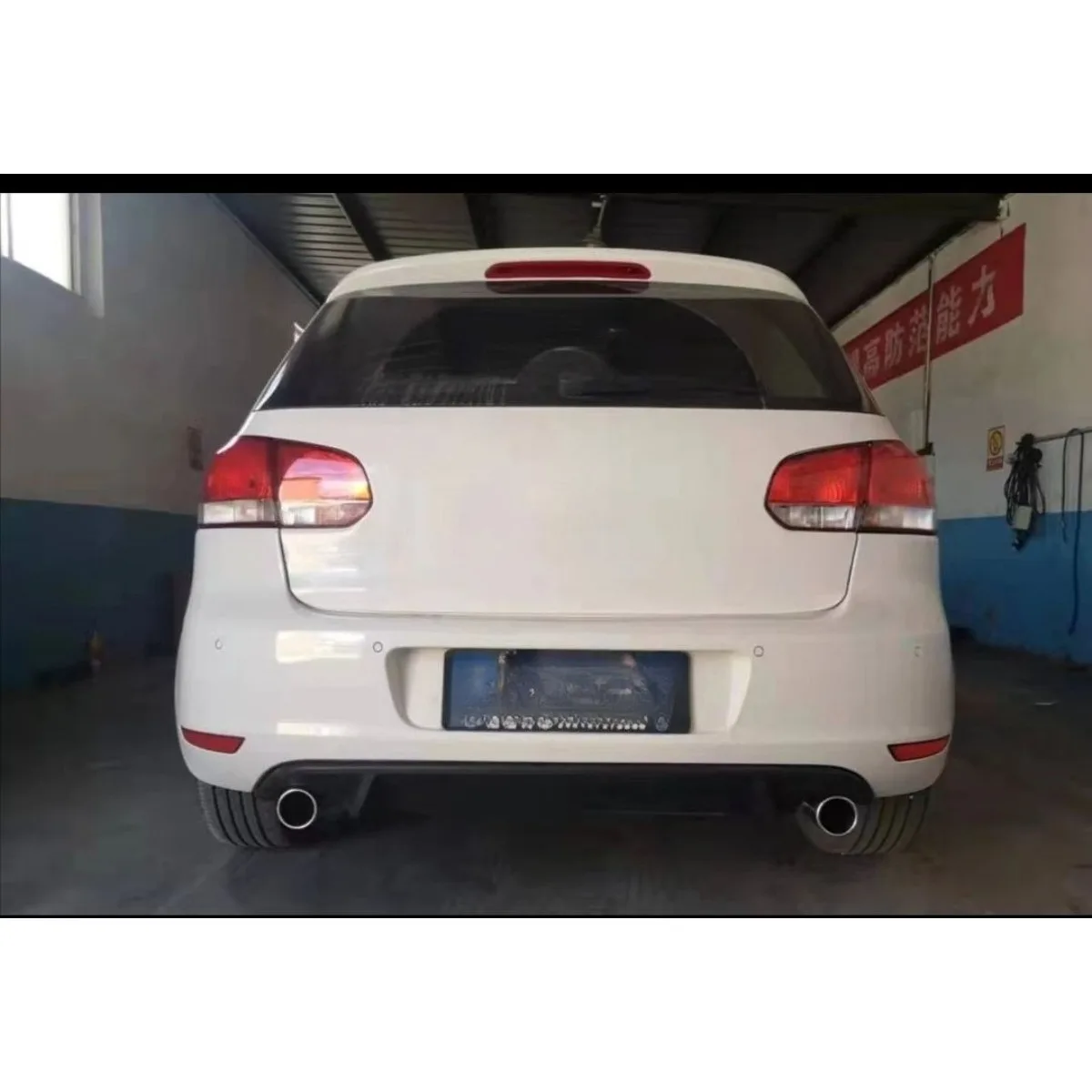 Car Rear Bumper Spoiler Lip Diffuser Modification For Volkswagen Golf 6 2009-2013 Normal Version Rear Tail Throat Accessories