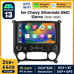AWESAFE AI 4G LTE Wireless CarPlay Android Auto Car Radio For Chevrolet Silverado GMC Sierra 2014-2018 GPS Navi BT DSP RDS FM