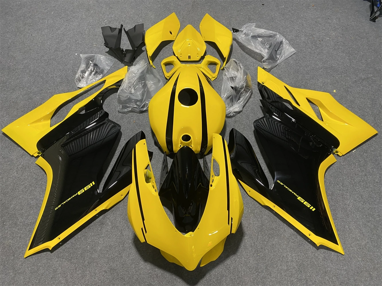 Motorcycle Fairing Kit fits Ducati 899 12 13 14 15 year 1199 2012 2013 2014 2015 Fairing Yellow Black motorcycle housing