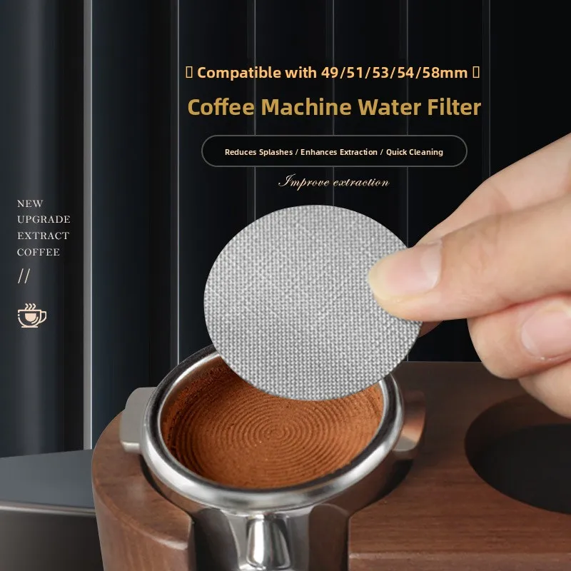 Stainless Steel Coffee Machine Brewing Head Water Separation Net Handle Powder Bowl Separator Espresso Filter Screen