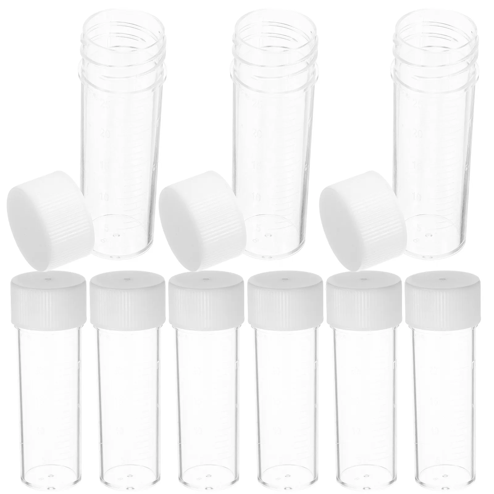 

50 шт. пластиковых контейнеров для образцов мокроты, прозрачные, с герметичными крышками, непротекаемые, для лабораторных исследований