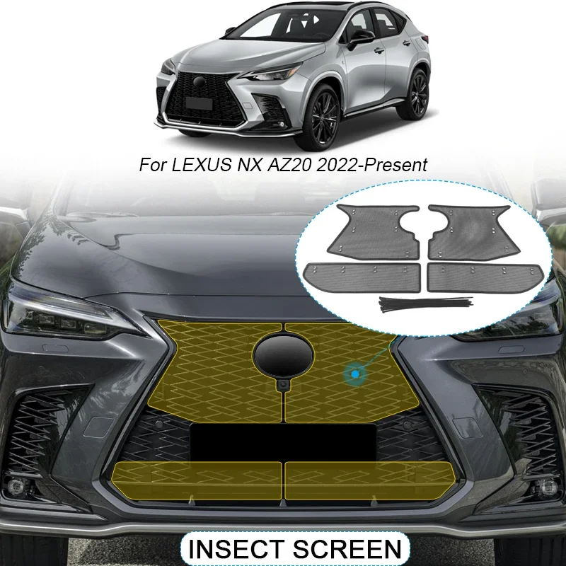 

Автомобильная защита от насекомых, защитная крышка для воздухозаборника, сетка для вставки, вентиляционное отверстие, гоночный гриль, фильтр, автоаксессуар для LEXUS NX AZ20 2022-2025