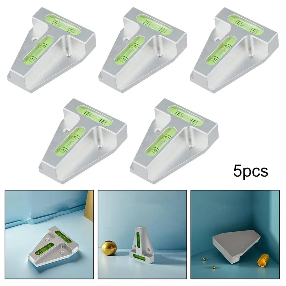 

5Pcs High- For Precision T-Shaped Mini Level With Magnetic Backing Portable T Type Level Measure Tool T-type-Spirit Bubble Shell