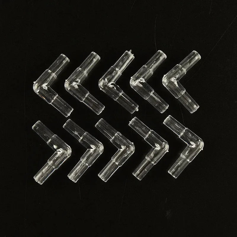 10X 4mm L Shaped Fish Tank Air Line Tubing Joints Connectors Acuarios Tube Aquarium Air Pump Line Tubing Joints Connectors