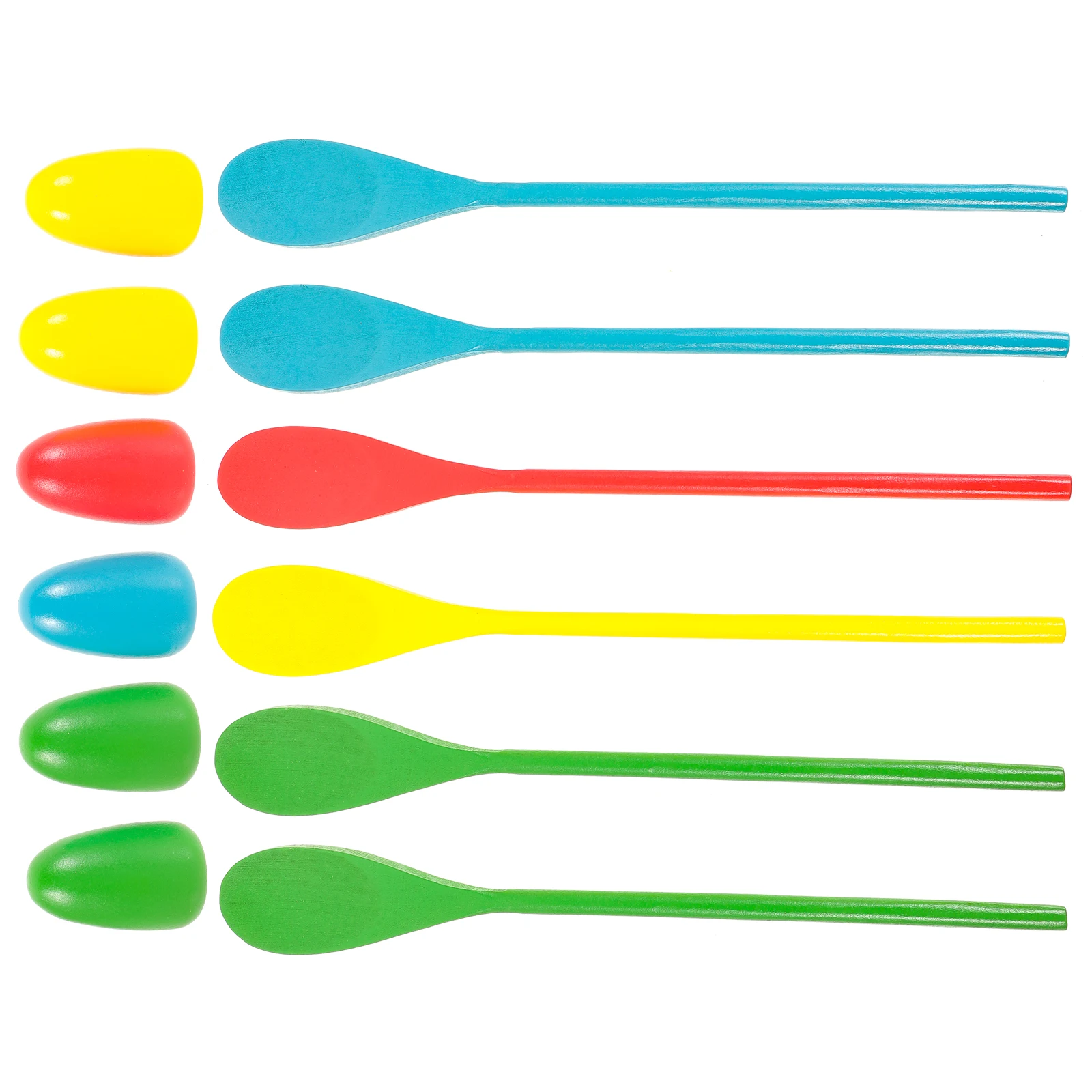 

1 set Wooden Spoon Balance Rod Kids Toy Colorful Balls Interactive Sensory Educational Learning Plaything