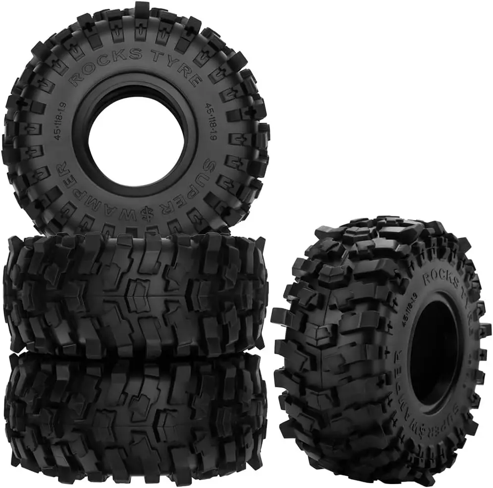 

GLOBACT 1.9 Crawler Tires 1/10 RC Rubber Tires 118 * 45mm for 1/10 TRX4 TRX6 Axial SCX10 I II III Redcat GEN7 8 RC4WD (4PCS) ﻿