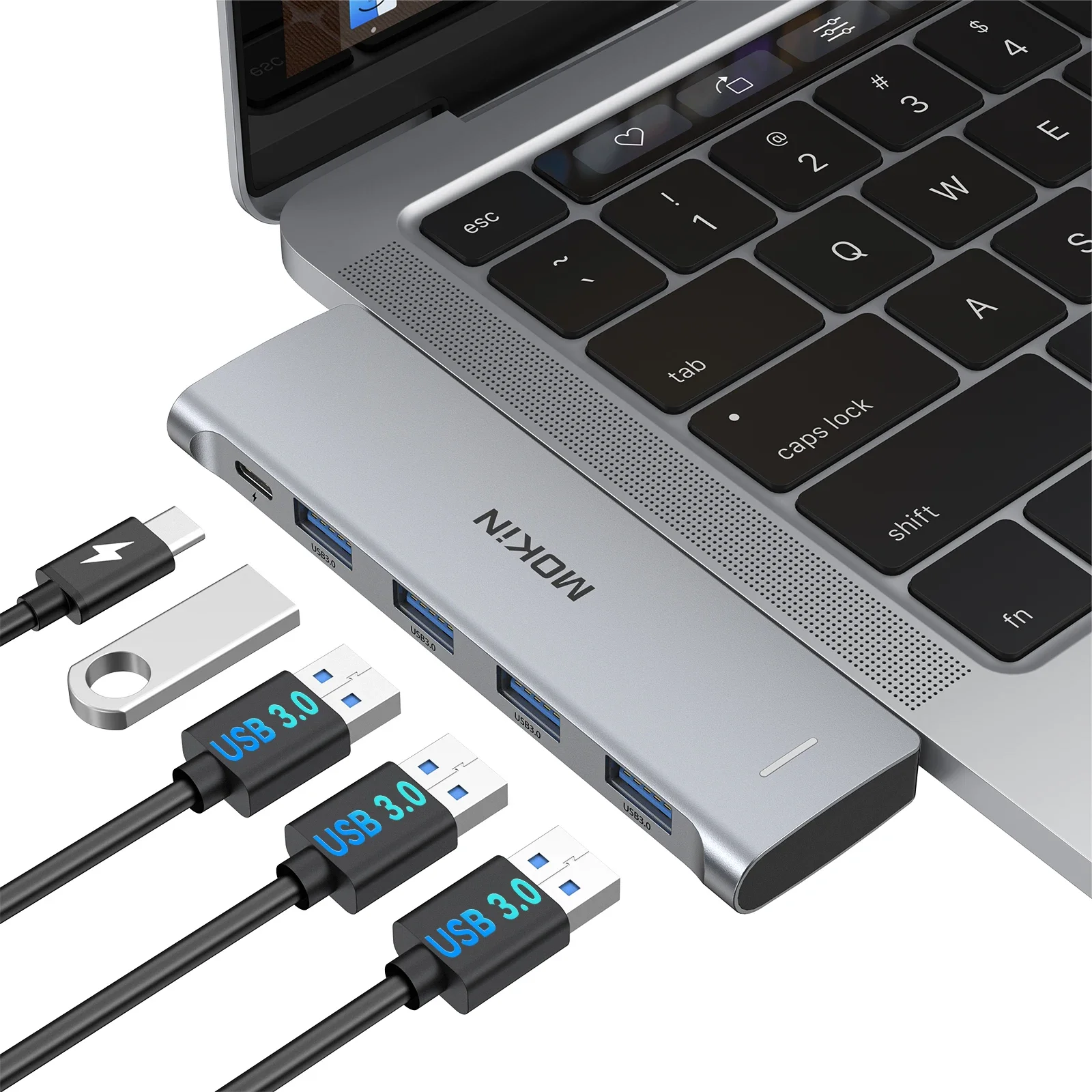 Imagem -06 - Mokn-hub Dual Tipo-c Thunderbolt Docking Station em 5k 60hz pd 100w 40gbps 5gbps Usb 3.0 5gbps pd 40gbps