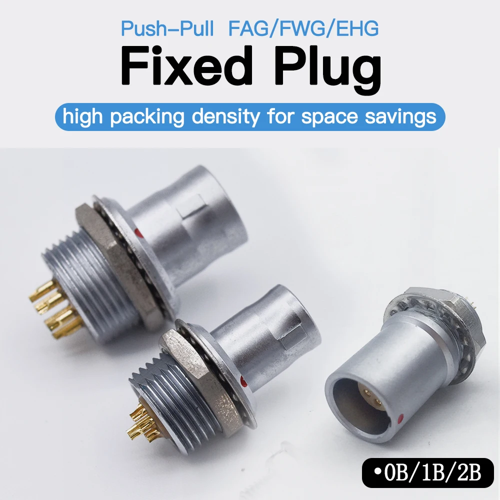 FAG FWG EGH 0B 1B 2B 2 3 4 5 7 9 10 12 14 16 19 26Pin Fixed Plug  Socket Protruding Shell  Push-Pull self-latching Connector