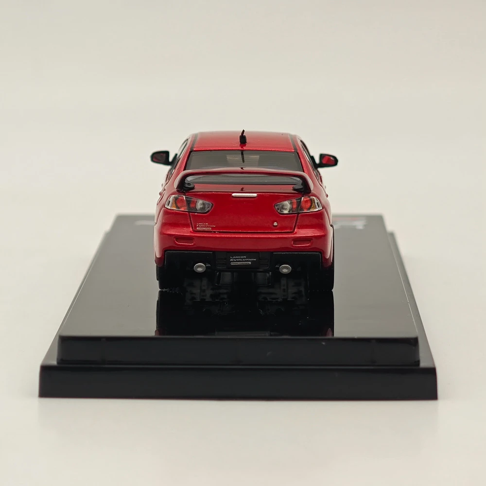 1/64 Hobby Japan Lancer Evolution X Final Edition com modelo de exibição de motor vermelho metálico HJ 642053 Coleção limitada de carros fundidos AR