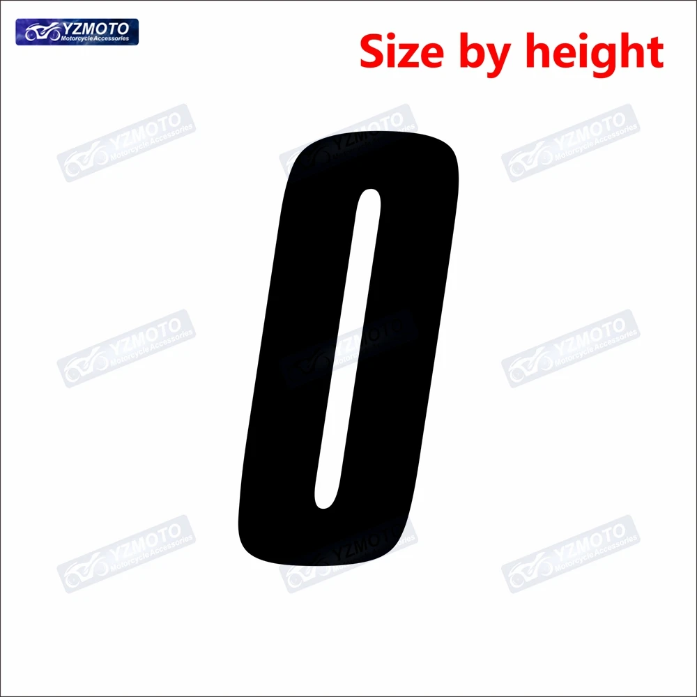 Motorcycle Racing Number 0 1 2 3 4 5 6 7 8 9 Sticker Car Decal Head Body windshield Fairing Helmet Decals Reflective Stickers