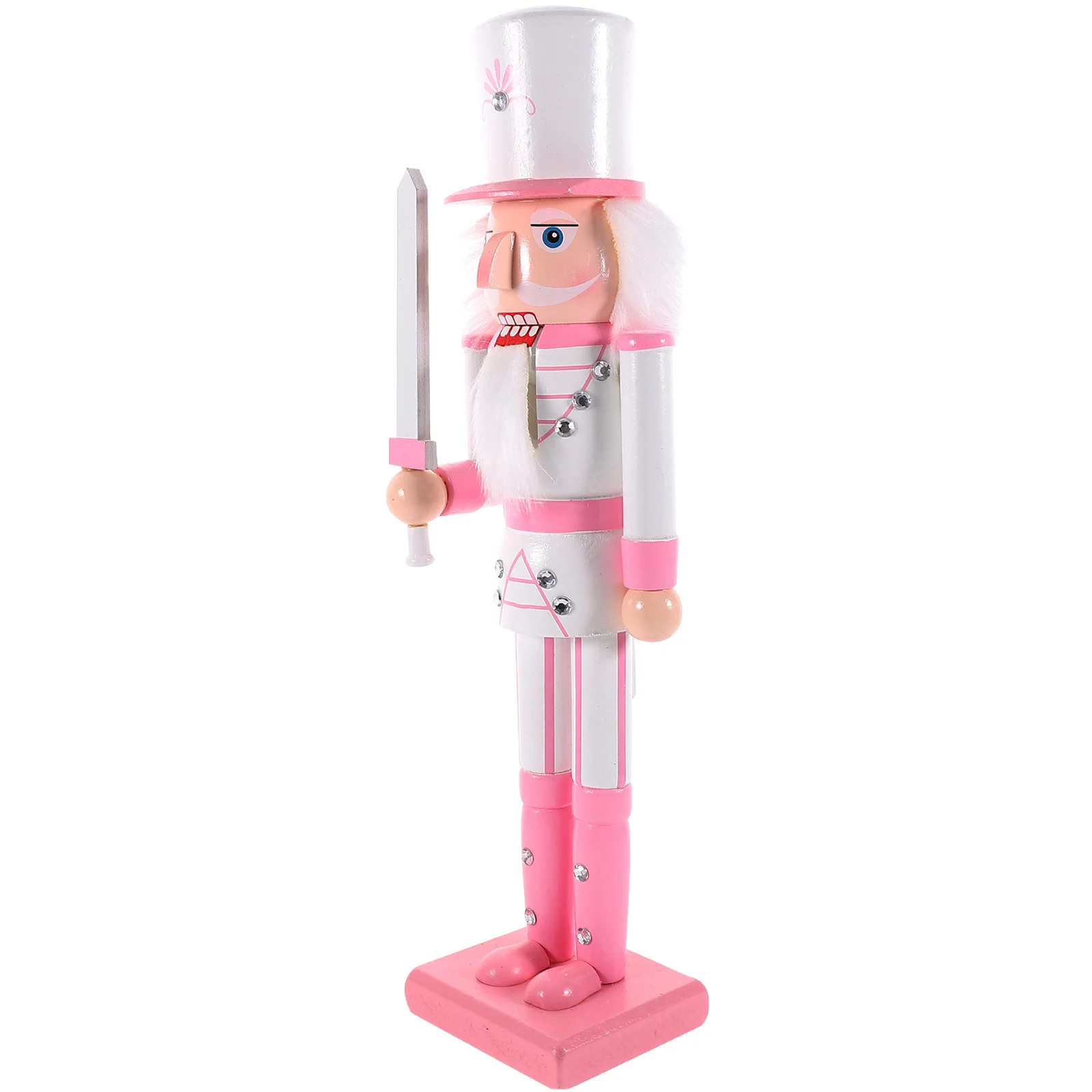 

1pc Wooden Nutcracker Soldier Christmas Ornament Xmas Table Decor Desktop Holiday Party Decoration Home Festival Supply