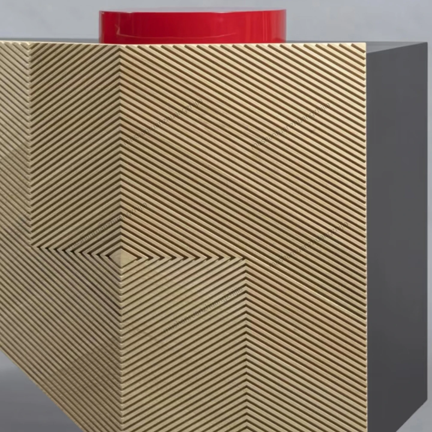 خزانة جانبية بسيطة مطلية شديدة اللمعان - خزانة فاخرة راقية لغرفة المعيشة أو المدخل #4