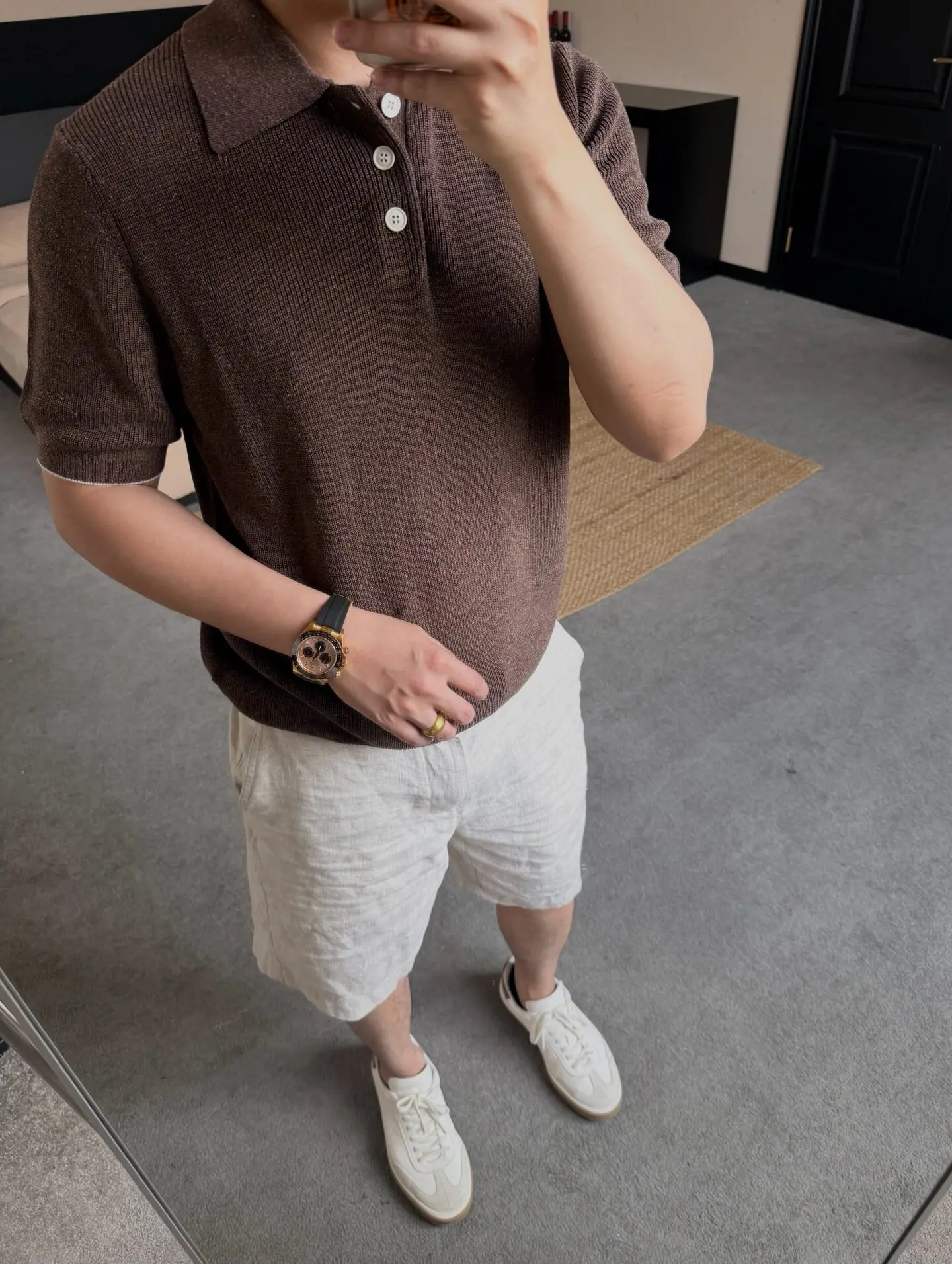 Old Money Bc Italian Relaxed Luxury Lyocell French Flax Linen Collar Polo Shirt for Men 2026 New Elegant Summer Top
