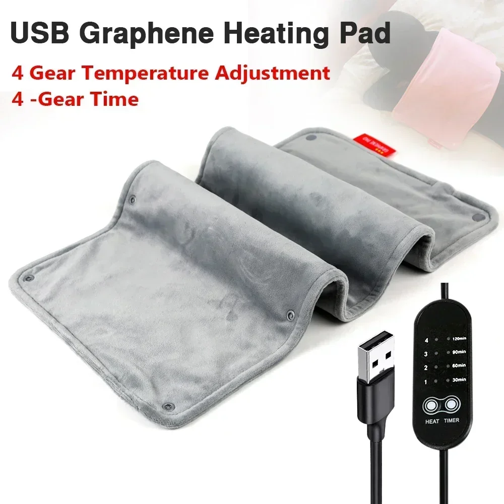 Mini Heated Blanket Warmer USB Electric Blanket Heating Pad 5V Graphene Heating Insulation Blankets for Living Room Winter Use