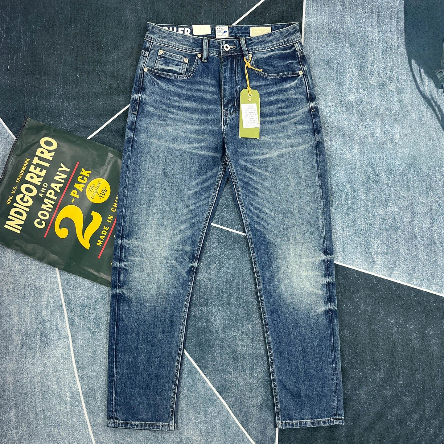 

Новые весенние американские джинсы в стиле ретро для мужчин, узкие прямые брюки.