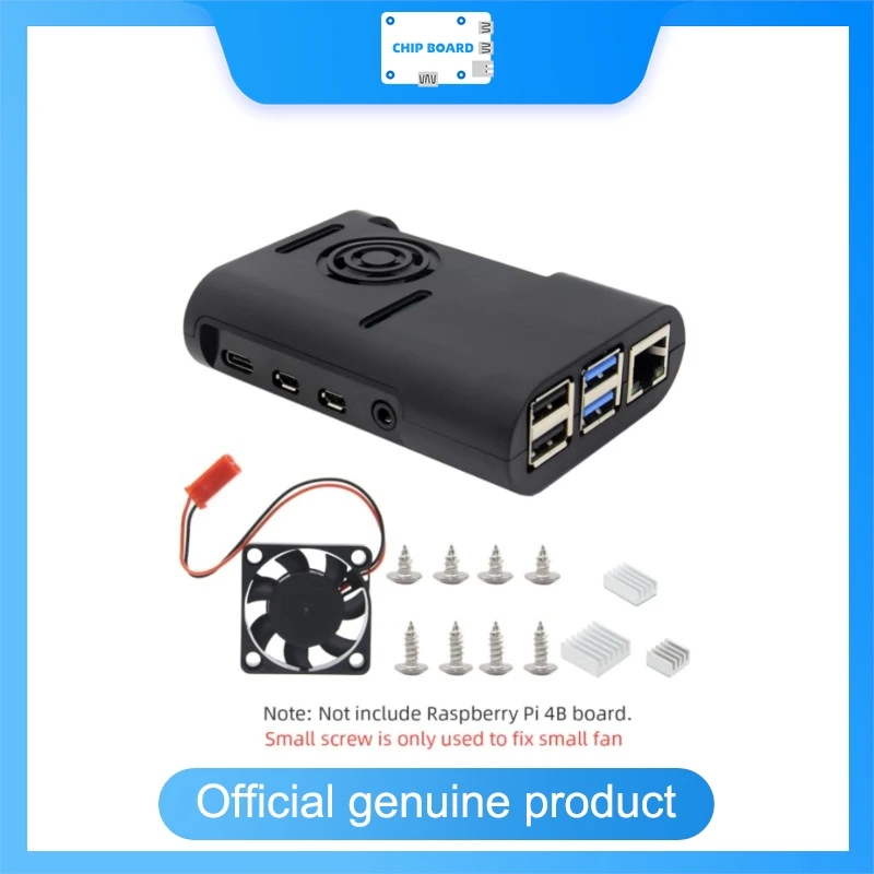 Geekworm P402 ABS Case for Raspberry Pi 4 with 3007 Cooling Fan Heatsink Protective Enclosure