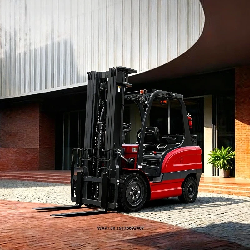 1-ton, 2-ton, 3-ton, 4-ton, and 5-ton all-terrain electric forklifts can lift 1-6 meters.