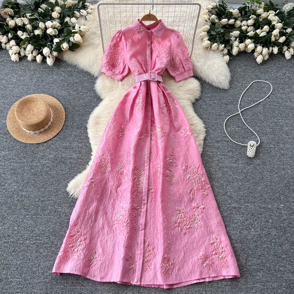 

Sexy jacquard sashes turn-down collar Chic Evening Party Club Summer Vestidos Women Hip Wrap dresses