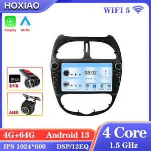 Đơn vị chính đa phương tiện Android 13 Car Radio, Điều hướng GPS, DVD âm thanh nổi, CarPlay, Loa DSP, DVR, Peugeot 206 2000-2016 8 Doanh số đa phương tiện chính cho HB20 - 3
