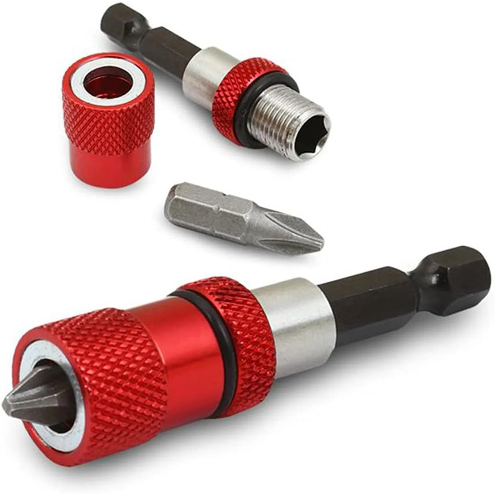 1pc 60mm Adjustable Depth Drywall Screw Bit Holder, Magnetic 1/4