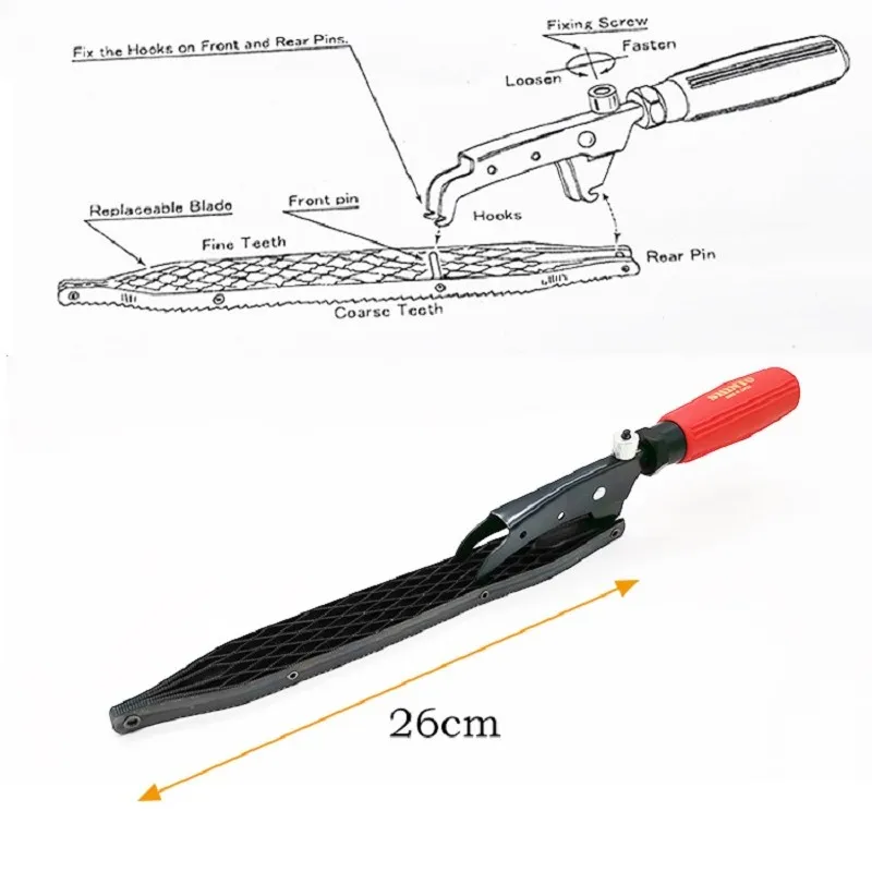 Replaceable Double-Sided(Coarse and Fine) Saw Rasp Japanese Shinto DIY Musical instrument manufacturing