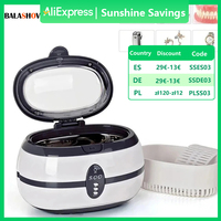 35W Ultrasonic Cleaner 600ml Tub Dual Frequency Vibration Jewelry Parts Glasses Circuit Board Portable Watch Washer Machine