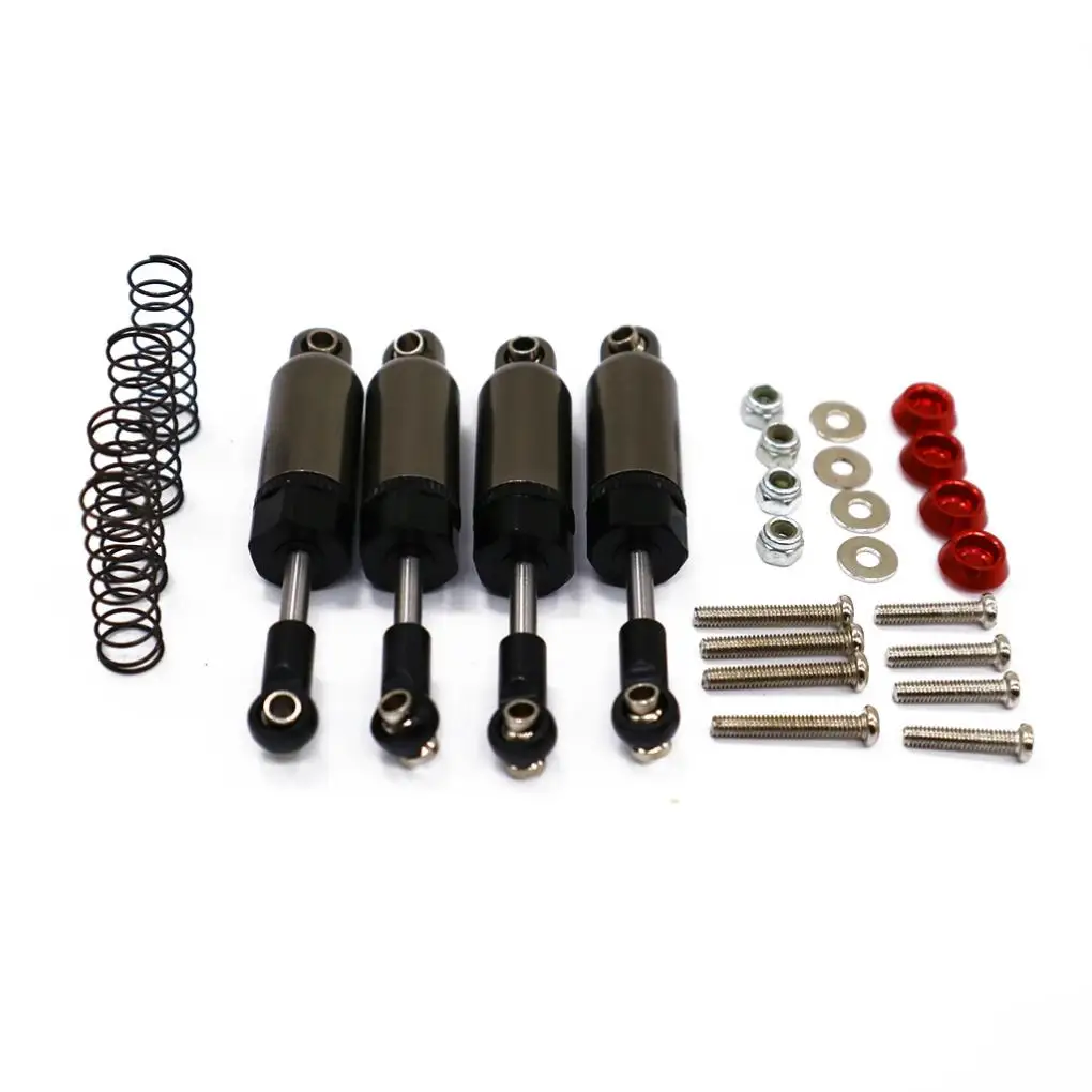 RCGOFOLLOW 4pcs Aluminum Alloy Wear-resistant Front Rear Shock Absorber For 1/12 Rc Front Rear Shock Absorber MN
