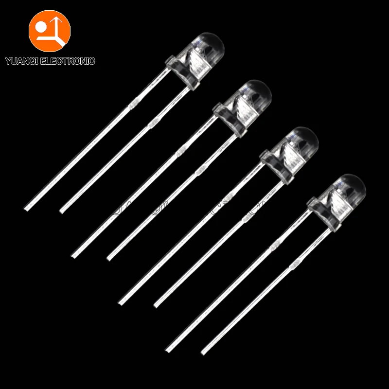 50pcs 3mm Flash Red Blue Bi-Color Light-Emitting-Diode F3 Automatic Flashing LED Flash Control Blinking Diode