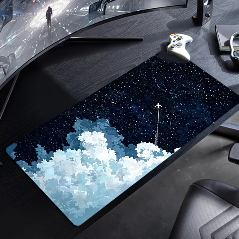 Mouse Pad Starry Sky cloud Game 900x400 Rubber Mini Pc Keyboard Laptop Computer Speed Desk Mat Gaming Acessories Mousepad