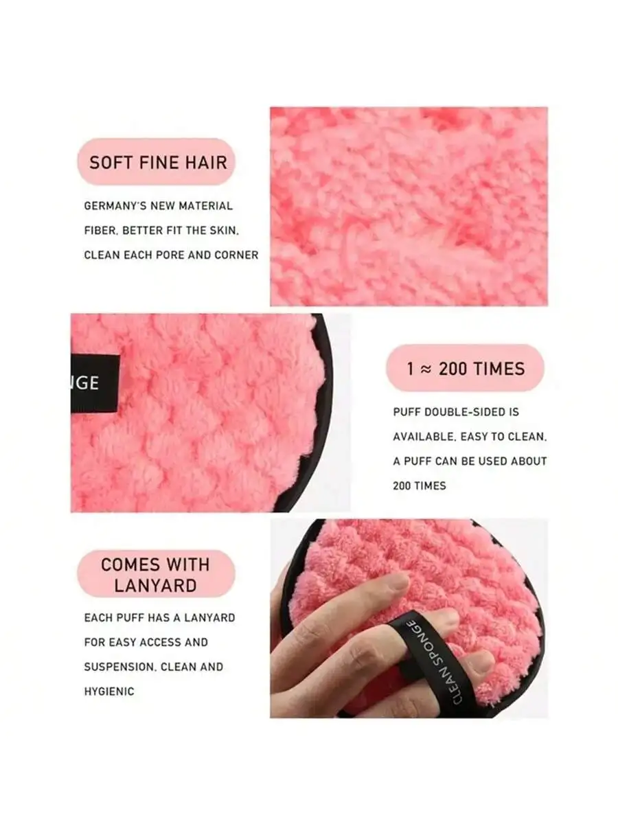 مزيل مكياج الوجه ، نفخة البوليستر ، مسحوق إزالة كسول ، إسفنجة تنظيف الجسم ، تنظيف الوجه الناعم ، أداة مستحضرات تجميل ، 1 + #3
