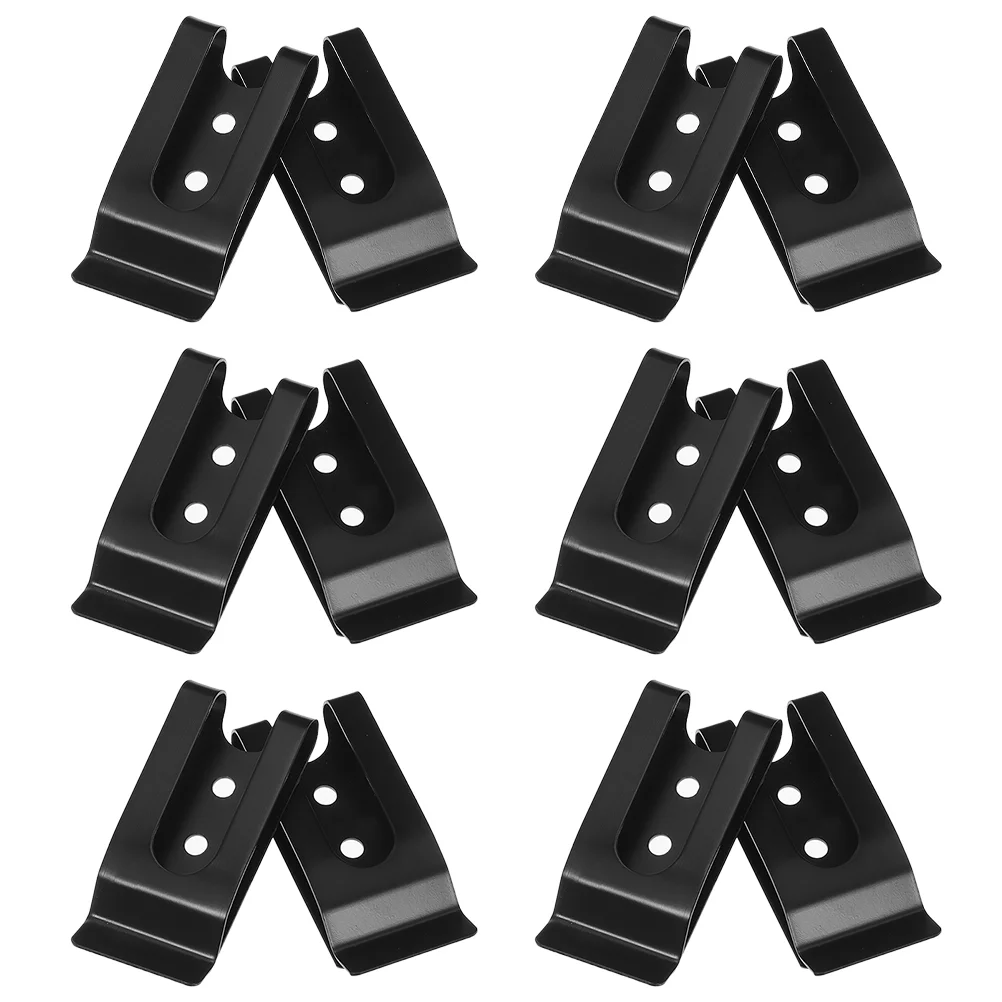 12 ชิ้น Slotted กลับคลิปเข็มขัด Key อุปกรณ์เสริม 57x26 มิลลิเมตรเหล็กโลหะเรียบขอบโค้งมนปลอดภัย Handle