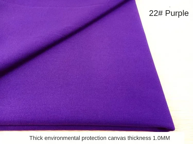 Thickened 100% Cotton Canvas Fabric Plain By The Meter for Curtains Sofacovers Bags Sewing Breathable Cloth Comfortable Wearable