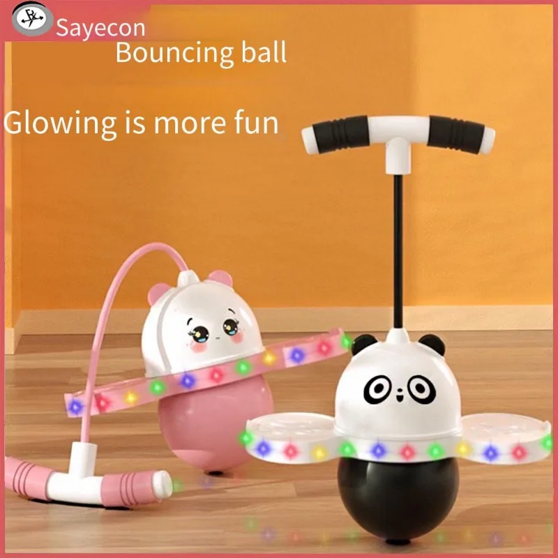 Bola de salto brinquedo das crianças bola elástica jardim de infância saltando bola elástica saltando bola adulto fitness equilíbrio quicando bola