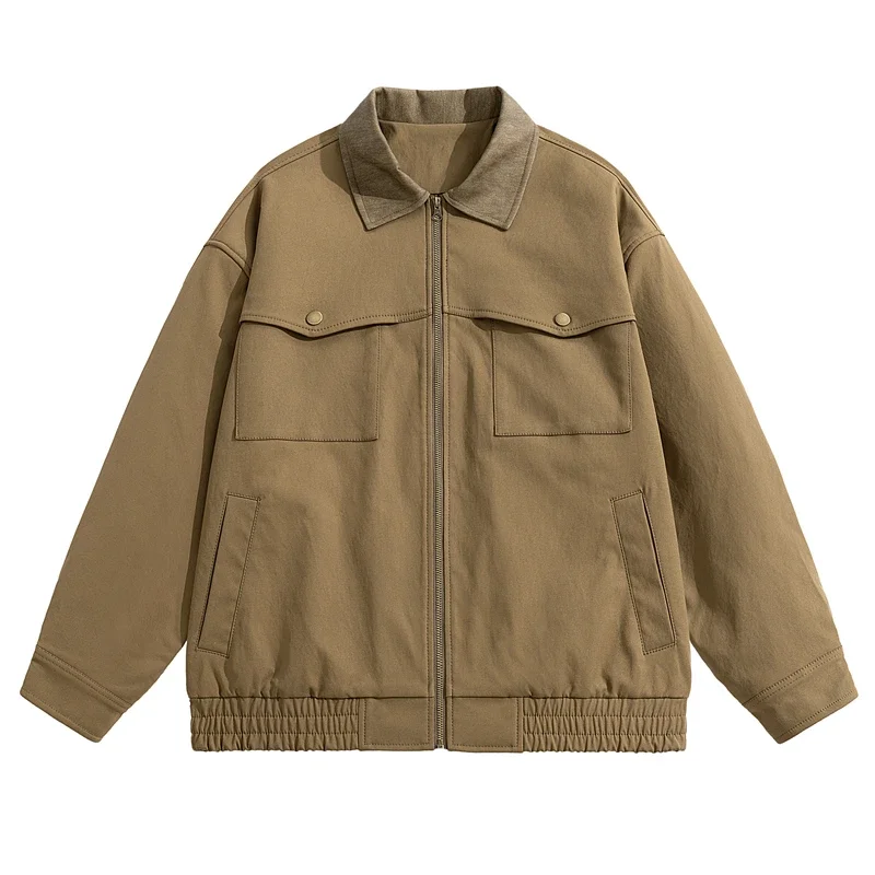 Windbreaker Men Tactical Jacket Loose Solid Color Jacket Men Business Casual Thin Coat Trend Windbreaker Zipper Jacket 2606