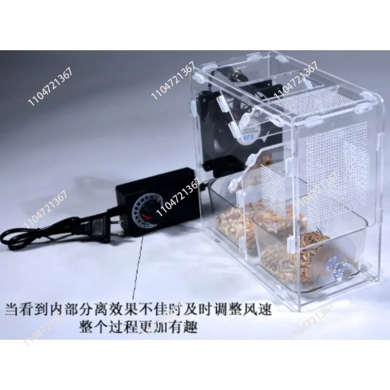 Clear Acrylic Bird Shelling Machine with Adjustable Speed, Bird Grain Blowing Equipment, Easy to Clean & Maintain
