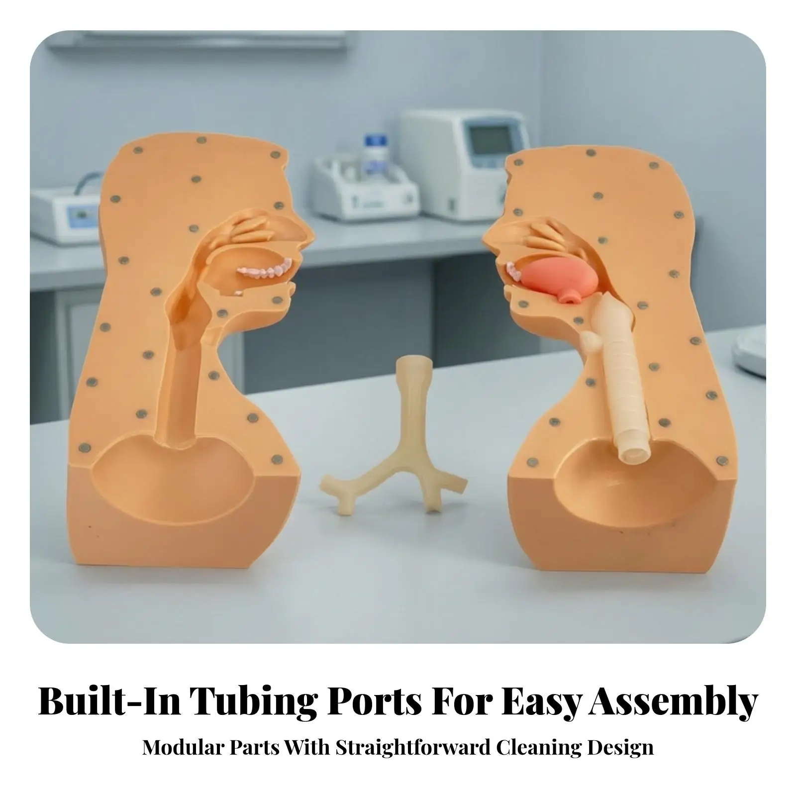 Suction Training Model Detachable Suction Model with Open Face for Nursing Students, Practical Skills Labs