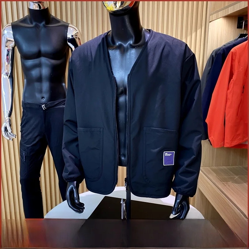 

Double-Sided Wearable Men's Fce Jaet Autumn Winter New Arrival Faionable Warm Puffer Coat Youth Stand Fit Long Sve