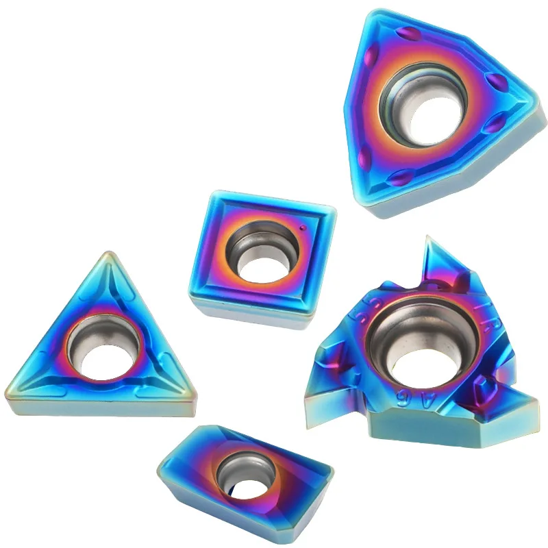 10 قطعة/صندوق 16ER 16IR خيط داخلي وخارجي نانو أزرق مطلي إدراج مبطن الصلب عالية صلابة الفولاذ المقاوم للصدأ CNC إدراج