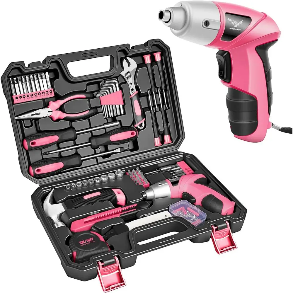 

151PCS Tool Kit with 3.6V USB Electric Screwdriver, Cordless Drill Set, Home Tool Set